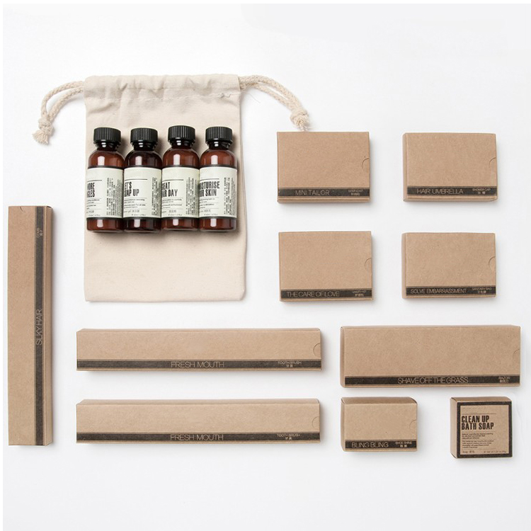 OEM ODM customized sizes hotel toiletries set hotel supplies amenities set