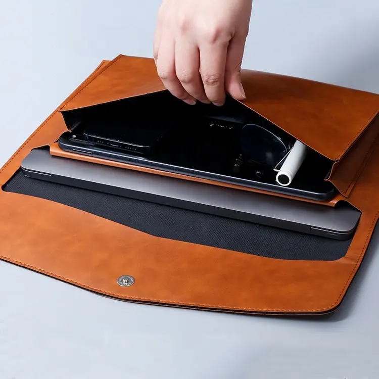 Водонепроницаемая сумка-конверт для ноутбука 14 дюймов, тонкий чехол из искусственной кожи для компьютера и планшета, Сумка-конверт, портативные сумки для ноутбука, чехлы