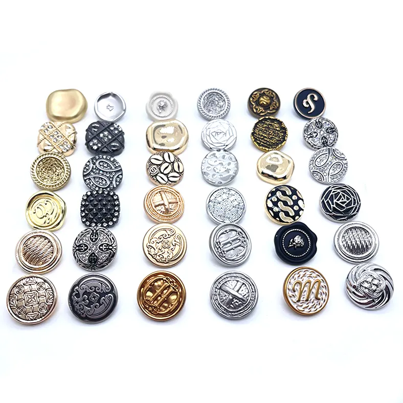 OEM सजावटी सामान कुर्ता डिजाइन कपड़ा जिंक मिश्र धातु कस्टम बटन लोगो प्रेस बटन थोब मेटल स्नैप बटन निर्माता