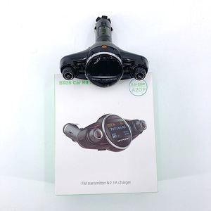カーキットデュアルUsb Lcd AuxカーMp3プレーヤー<span class=keywords><strong>Fm</strong></span>トランスミッターモジュレーターQc3.0クイックチャージャーワイヤレスハンズフリーカーキット