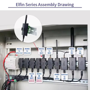 EW12A-Módulo de servidor serie a Ethernet Modbus, dispositivo, módulo de servidor compatible con TCP/IP Telnet, Modbus, modelo mini RS485, 2 unidades, 2 unidades - Product Image 3