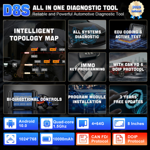 XTOOL D8S Ecm Codierung programmier werkzeug Remote Key Decoder Programmierer Obd Scanner 42 Alle in einem Auto diagnose gerät zurücksetzen