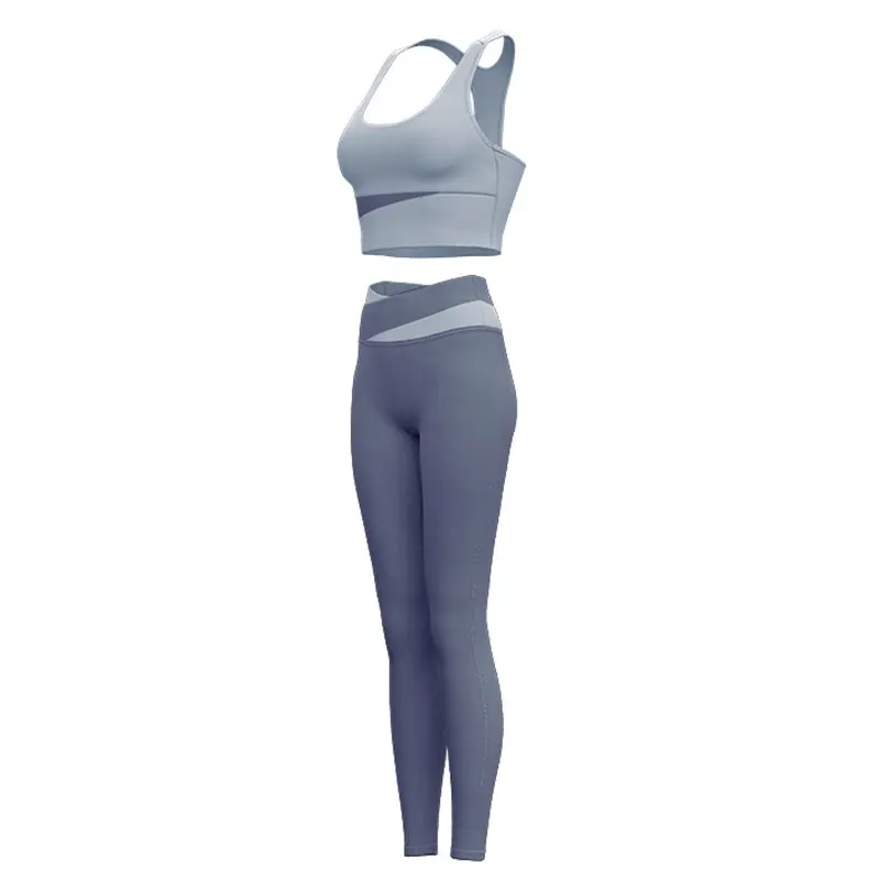 Ropa de fitness para mujer, sujetador de secado rápido a prueba de golpes, conjunto de ropa de yoga, pantalones ajustados a la cadera para correr, venta al por mayor, novedad