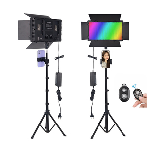 RGB U600 fotoğraf ekipmanı TV Video Studio LED ışık Bluetooth uzaktan kumanda ile uygun, mobil telefon tutucu, 2.1MTripod - Product Image 1