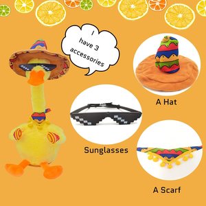 Dans duckToy Mimicking tekrarlar ne demek ve şarkı söyler elektronik peluş sallanan konuşan ördek - Product Image 5