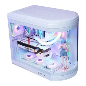 Herder Factory Wholesale RGB <strong>PC</strong> <strong>Case</strong> White Mid Tower Computer Cabinet for Gaming Micro ATX Computer Pcs <strong>Case</strong> in Stock - Product Image 4