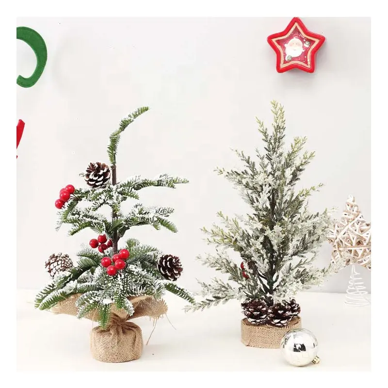 Arbre de noël artificiel décoratif, petit arbre, pour table, fenêtre, bureau et magasin, 2023, offre spéciale