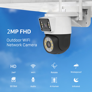 闭路电视移动应用P2P户外IP智能2MP和2MP Camara de seguranca双镜头PTZ无线Yoosee WIFI摄像机 - Product Image 3