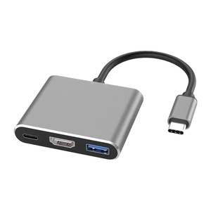 适用于MacBook USB 3.0的USB C HDM兼容VGA Type-C数字影音多端口适配器迅雷3 4K 1080P快速充电端口 - Product Image 1