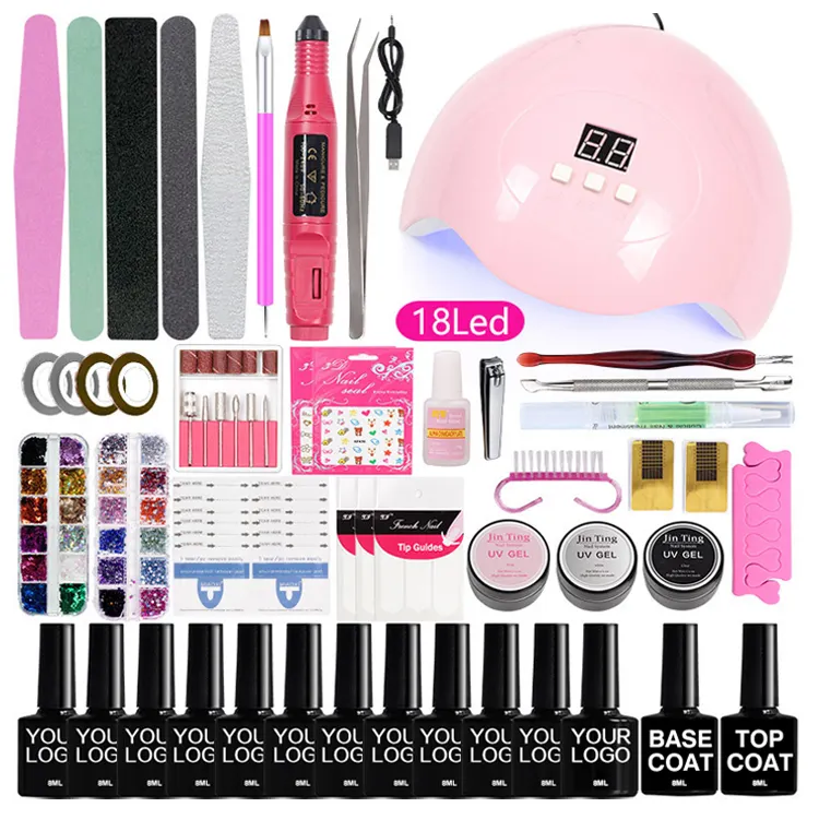 24 pezzi per colore 192 colori all'ingrosso Salon Professional Set decorazione per unghie kit per Nail Art per ragazze
