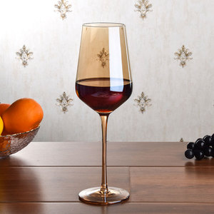 Modern tasarım gökkuşağı kadeh yaratıcı renk galvanik şarap eşyaları ile renkli kristal şarap kadehi - Product Image 3