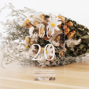 WZ廉价婚礼场所卡定制标志清晰标志卡座亚克力婚宴桌号 - Product Image 1