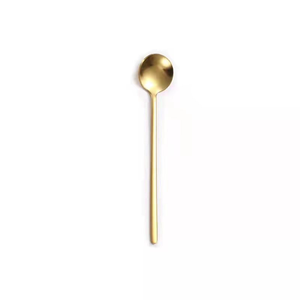 热销不锈钢餐具黄金餐具长柄银器黄金餐具银器