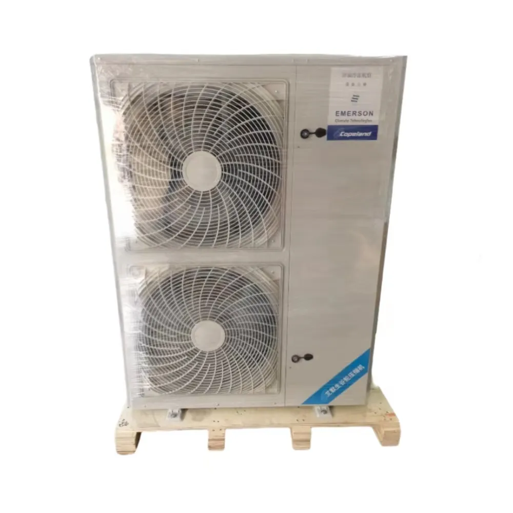 Unidad de condensación refrigerada por aire 6hp, compresor Copeland con condensador de 55 metros cuadrados para almacenamiento en frío, congelador