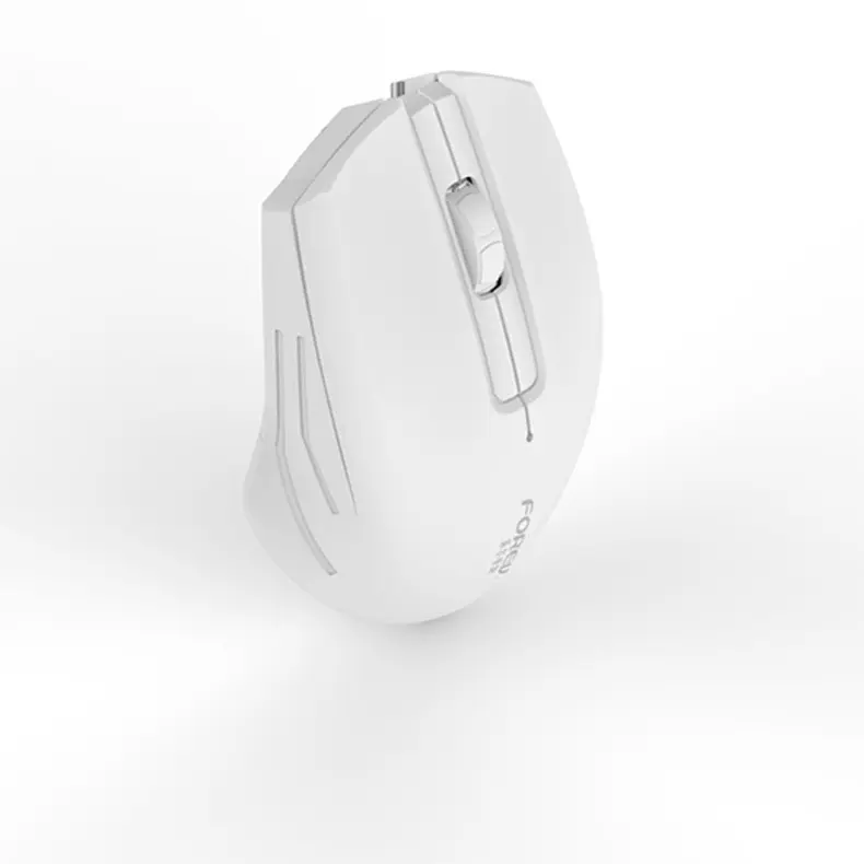 Ratón inalámbrico blanco con batería portátil, ergonómico, silencioso, con clic, USB, 2,4G, para ordenador portátil multidispositivo, de color blanco, con batería portátil, G