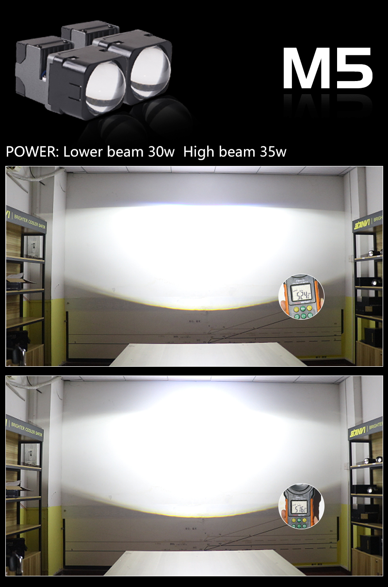 M5 bi led lens light