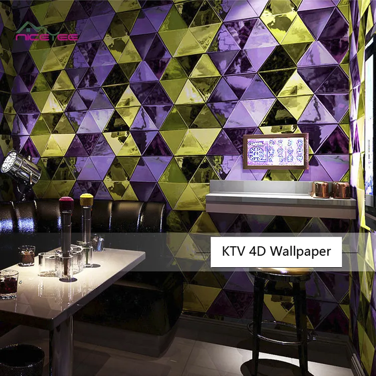 Rivestimenti murali all'ingrosso vinile Dekoration lettere di carta da parati impermeabili per Bar Ktv 4d Wallpaper