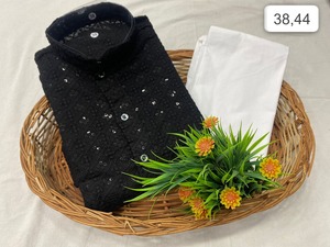 Yüksek kalite Rayon geleneksel ve ağır Raj erkekler Kurta pijama düğün parti toptan fiyata gündelik giyim dikişli - Product Image 3