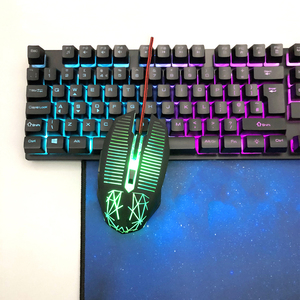 Juego de juegos de iluminación RGB con cable 3 en 1, ratón óptico mecánico, 104 teclas, Teclado retroiluminado, Combo, Accesorios de ordenador USB, - Product Image 5