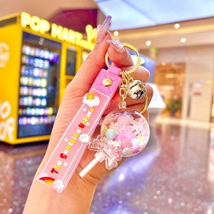 2023 CreativeพวงกุญแจLollipopรูปร่างอะคริลิคพวงกุญแจการ์ตูนน่ารักQuicksandลอยของเหลวพวงกุญแจ - Product Image 4