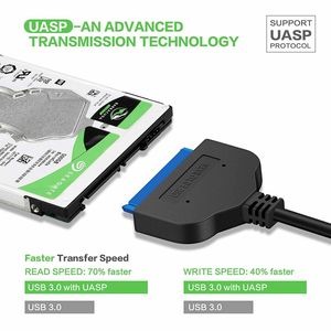 USB 3.0至2.5 SATA 3硬盘22针适配器电缆UASP转换器用于SSD HDD - Product Image 4