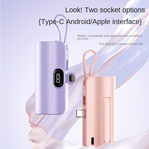 2023 New Design Keychain 5000 MAh Led Display Type C for <strong>apple</strong> Emergency Mobile Phone <strong>Small</strong> Portable Charger Mini kc Power Bank - Product Image 3