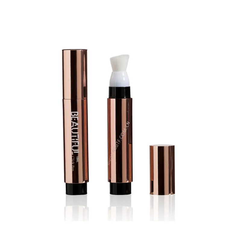 Pena Putar Concealer Logam/Aluminium Kosong Volume Tinggi 18Ml, Pena Kosmetik Putar, Pena Kuas Bibir