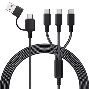 New Customer Offer <strong>1</strong>.2M 3 <strong>in</strong> <strong>2</strong> Type C to Type C Fast Charging+data Transfer Charging Multiple USB Charging Cable for Phones - Product Image 4