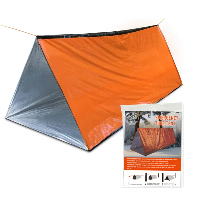 आउटडोर कैम्पिंग के लिए जीवन आपातकालीन तम्बू जीवन रक्षा आश्रय कस्टम फोल्डेबल आपातकालीन तम्बू