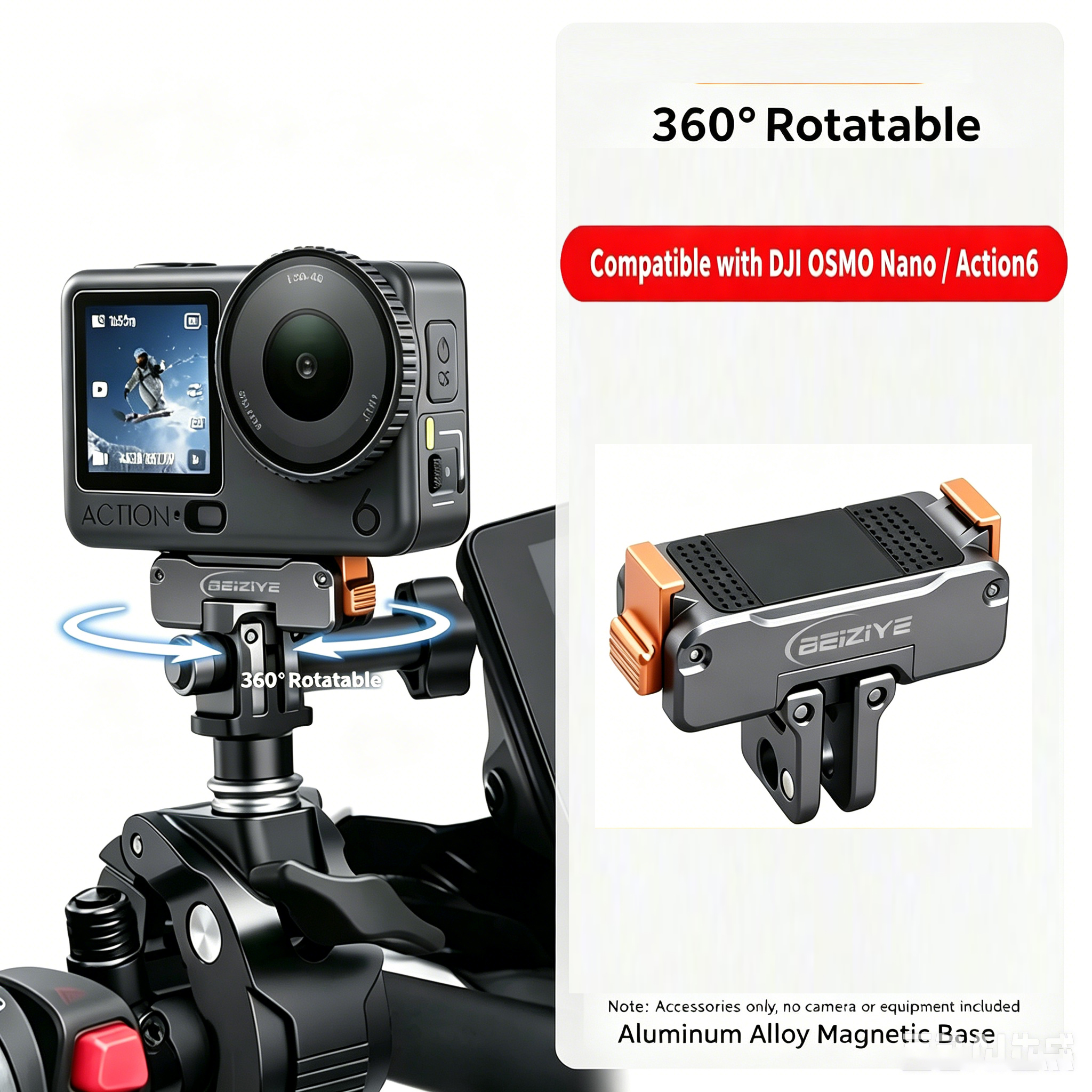 Black - For DJI Action 6 / Nano