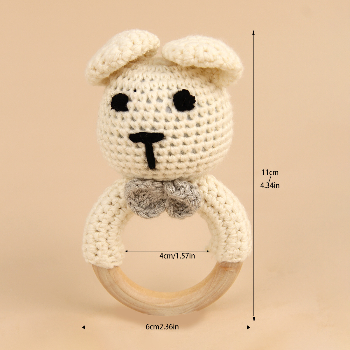 Petit ours cravate grise