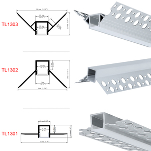 Modern led ışık tavan led ekstrüzyon alçıpan alçı alçıpan ev dekorasyon için led ışık kanal gömme lineer ışık - Product Image 3