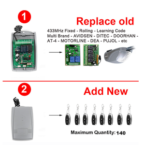 Drahtlose Fernbedienung HF-Schalter 433MHz 2-Kanal-Relais-Empfängermodul Sender für weit verbreitete Home Smart - Product Image 5