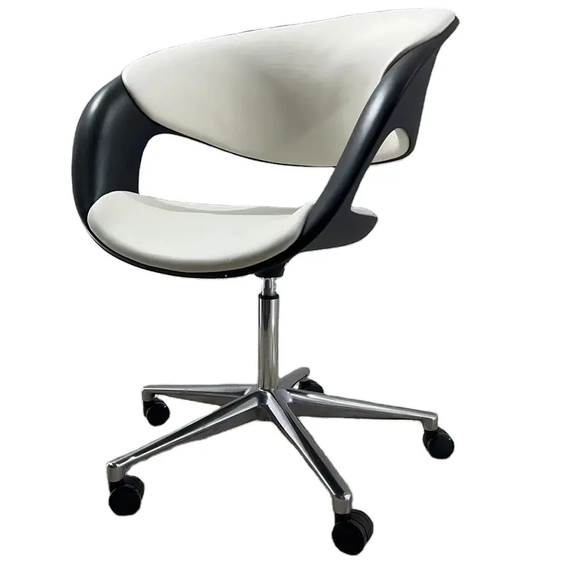 Sedia da salotto rotativa per ufficio semplice di design italiano sedia moderna per sala conferenze in fibra di vetro