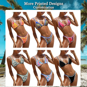 SBART Frauen Karneval Badeanzüge Sexy Tanga Micro Ensemble Bikini Ditsy Floral Zweiteiler Sets Badeanzug - Product Image 3
