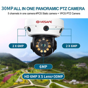 VESAFE 5镜头五屏20倍光学变焦Ptz Ip摄像机POE IP66户外360旋转闭路电视Ip 30MP安全摄像机 - Product Image 3