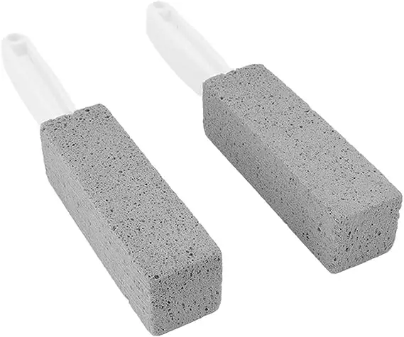 Toilet Bowl Brush Pumice Stone with Long Handle Toilet Stone Brush Block for Bath