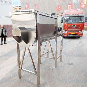 ブレンダーミキサー<span class=keywords><strong>100L</strong></span> 200L 500L工業用ステンレス鋼水平リボンタンパク質粉末