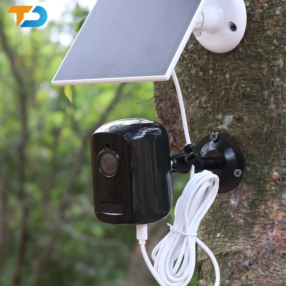 كاميرا تعمل بالطاقة الشمسية بتصميم جديد من TecDeft كاميرا مراقبة منزلية ذكية تعمل بالطاقة الشمسية عالية الوضوح بدقة عالية الوضوح 2K تعمل عبر الإنترنت مزودة ببطارية مصابيح متصلة بشبكة WiFi كاميرا تعمل بالطاقة الشمسية يمكن تشغيلها عبر فتحات التليفزيون والحماية أثناء العمل