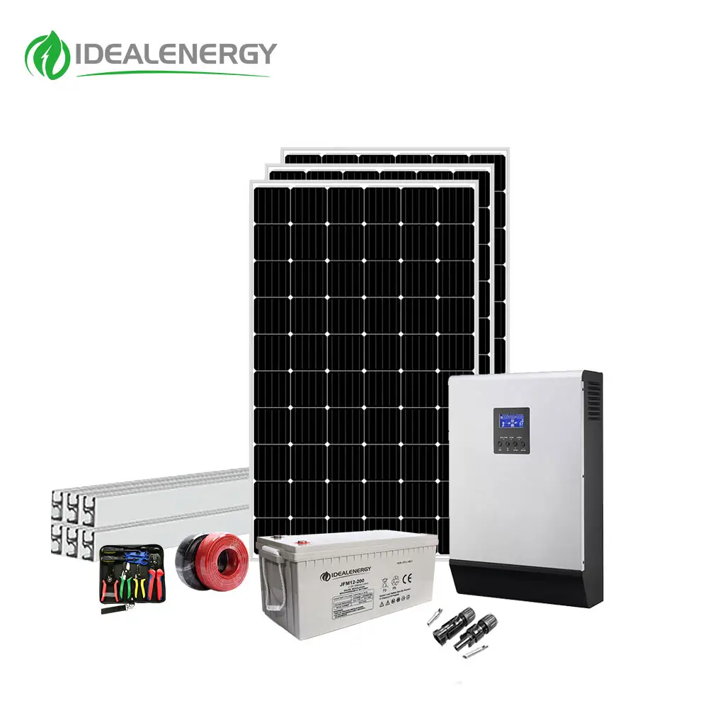 Lý Tưởng Năng Lượng Mới 2kw 3kw 4kw 5kw Off Grid Năng Lượng Mặt Trời Hệ Thống Với Màn Hình Hệ Thống