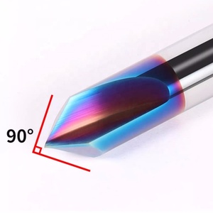 HRC65 Milling Cutter 2 Flutes <strong>End</strong> <strong>Mill</strong> Cutting Tools (Not Applicable Wood) Solid Tungsten Steel 90 Degree <strong>Chamfer</strong> <strong>End</strong> <strong>Mill</strong>