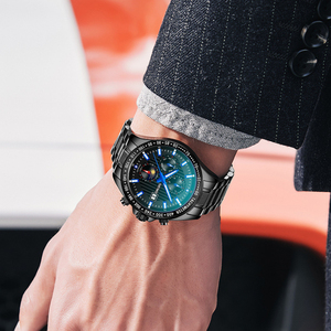 Nhà Máy Trực Tiếp Bán Hợp Kim Trường Hợp Kính 42Mm 20Mm Thép Không Gỉ Xem Chức Năng Đảo Ngược Ngược Chiều Kim Quay Nhật Bản Phong Trào - Product Image 3