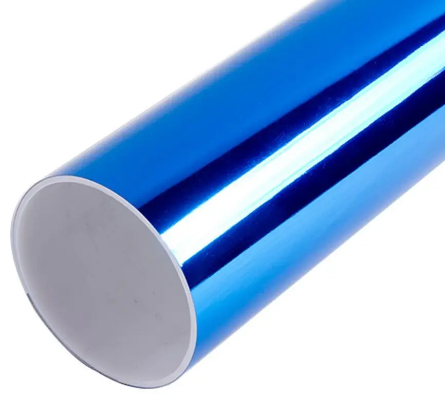 Vinilo cromado brillante Strenchable, azul, 152cm x 20 metros, para decoración de carrocería de coche