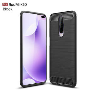 用于小米/Redmi 的碳纤维图案拉丝防震软 TPU 后盖