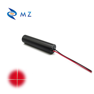 APCドライブタイプCW回路モデル + ブラケット電源D12x 50mm 635nm 5mw赤十字レーザーモジュール