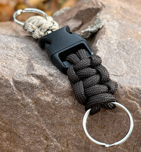 Paracord พวงกุญแจสองด้านพร้อมพวงกุญแจ, หัวเข็มขัดตรงกลางและถักปมงูเห่า, พวงกุญแจเอาชีวิตรอด, เทคโนโลยีสวมใส่ได้ - Product Image 5