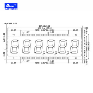 Benutzer definiertes 6-stelliges 7-Segment-TN-LCD-Anzeigemodul 70-polig für Kraftstoffsp ender - Product Image 6