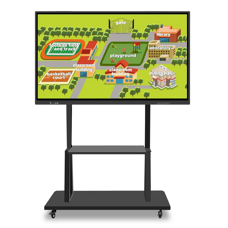 65 인치 4k 교실 저렴한 스마트 스크린 20 포인트 영리한 터치 인터랙티브 화이트 보드 TV 기능