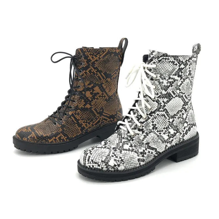 Botines de tobillo de tacón con cordones para mujer, calzado de seguridad con cordones, diseño elegante, 2020