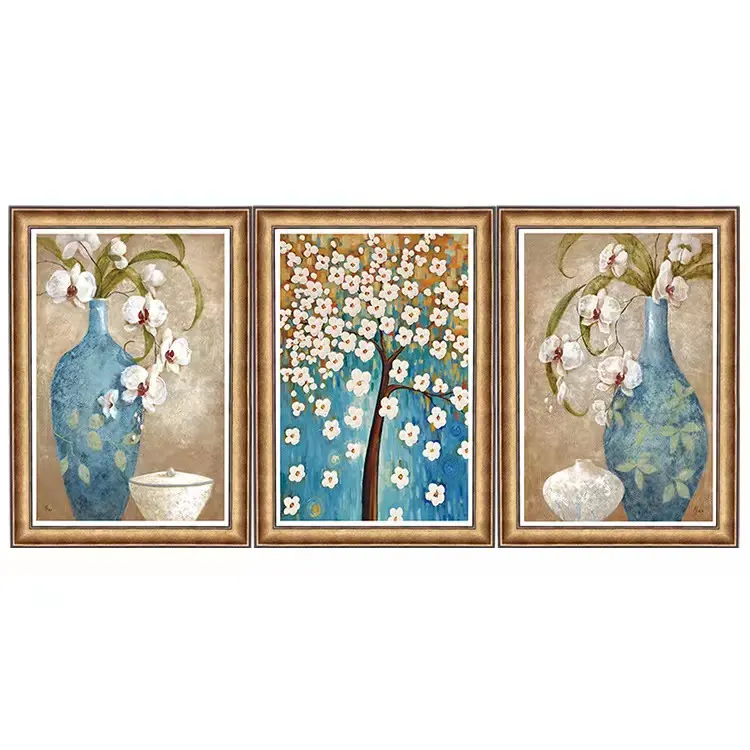 E WECIAL фарфоровая тарелка с рисунком орхидеи, декоративная живопись, подвесная роспись, керамическая плитка, свежая Европейская гостиная